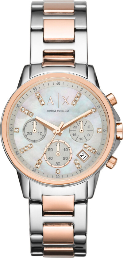 Dameklokke AX4331 Lady Banks Hvit/Rose-gulltonet