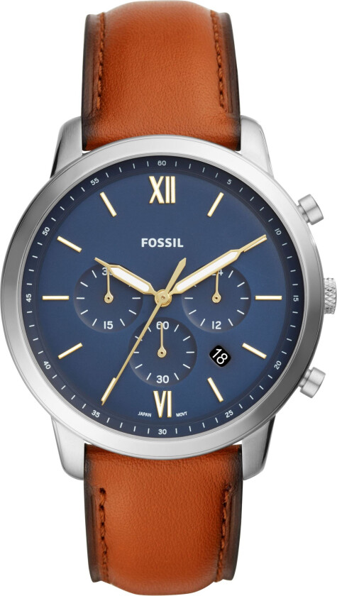 Herreklokke FS5453 Neutra Chrono Blå/Lær Ø44 mm