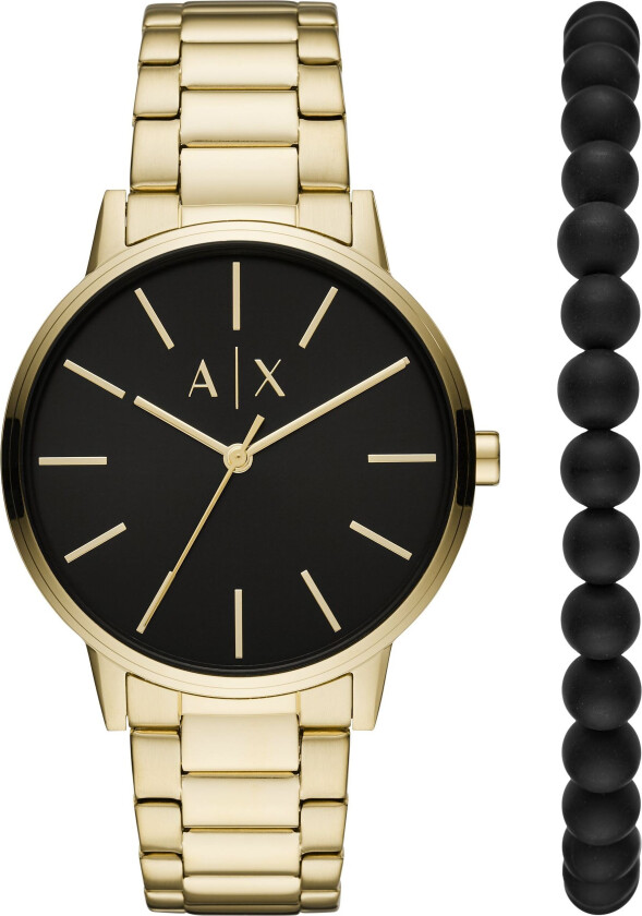 Herreklokke AX7119 Cayde Sort/Gulltonet stål Ø42 mm