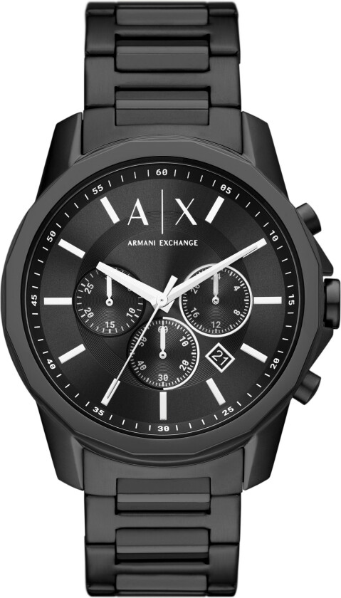 Herreklokke AX1722 Banks Sort/Stål Ø44 mm