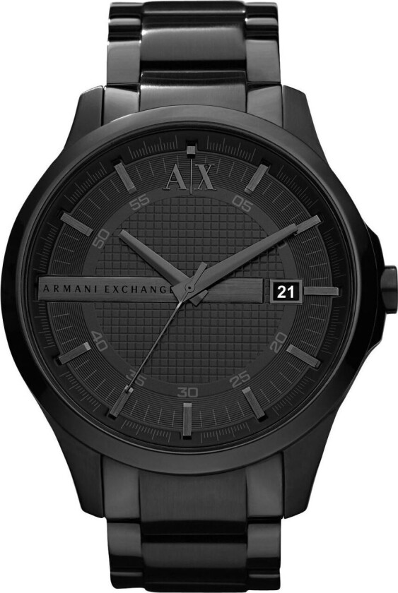 Herreklokke AX2104 Hampton Sort/Stål Ø46 mm