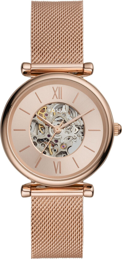 Dameklokke ME3175 Carlie Rosegullfarget/Rose-gulltonet stål
