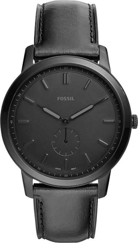 Herreklokke FS5447 Sort/Lær Ø44 mm