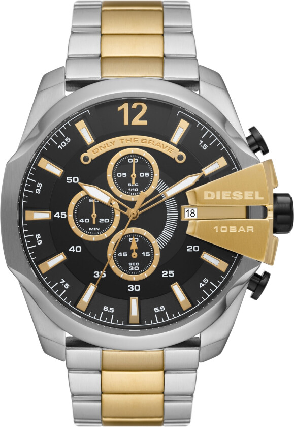Herreklokke DZ4581 Mega Chief Sort/Stål Ø51 mm