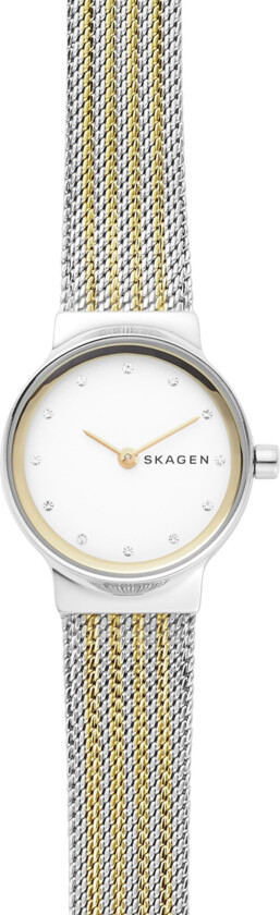 Dameklokke SKW2698 Freja Hvit/Gulltonet stål Ø26 mm