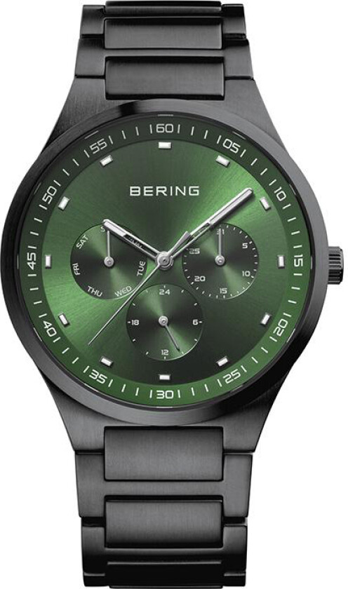 Herreklokke 11740-728 Classic Grønn/Stål Ø40 mm