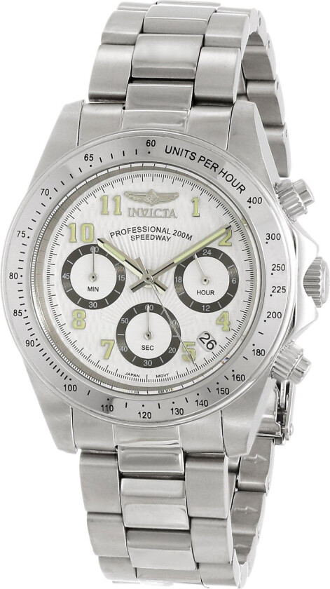 Herreklokke 17023 Speedway Hvit/Stål Ø40 mm