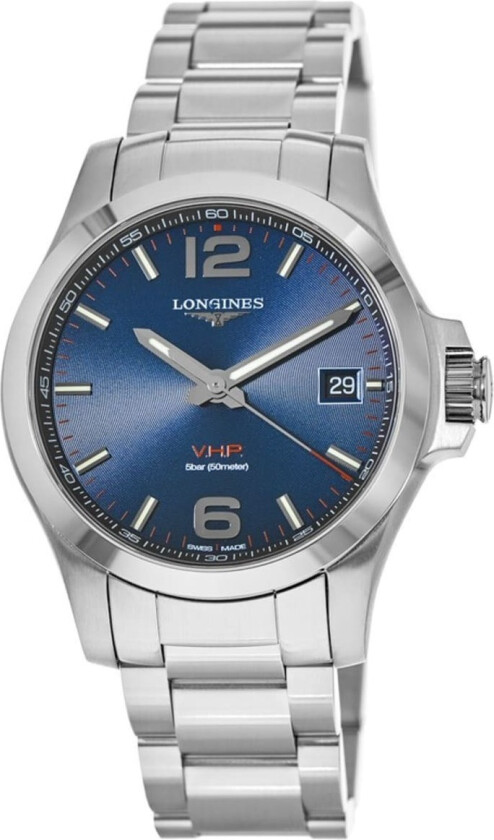 Herreklokke L3.726.4.96.6 Conquest Blå/Stål Ø43 mm