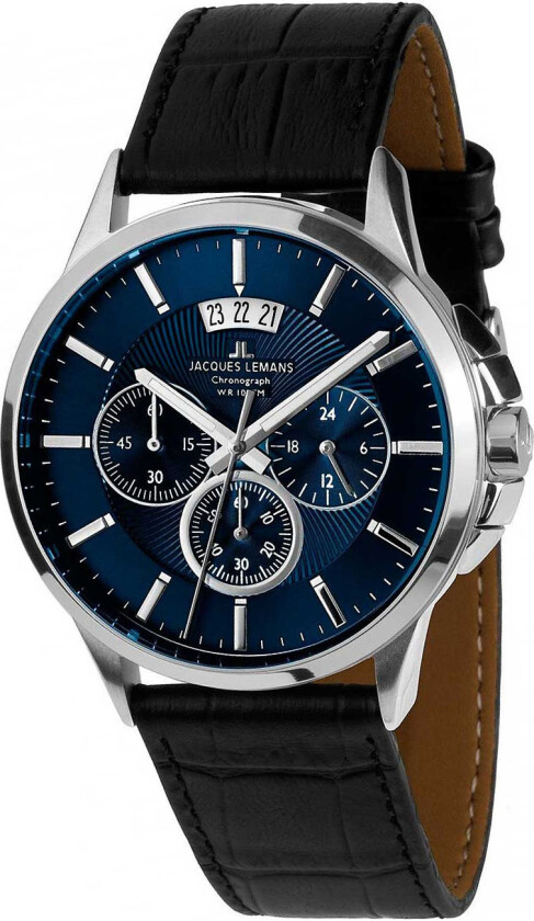 Herreklokke 1-1542G Sydney Blå/Lær Ø42 mm