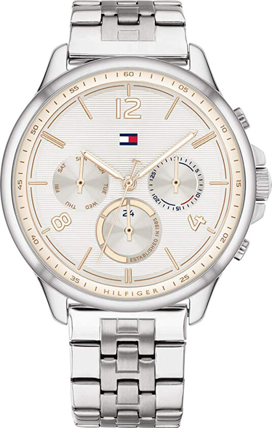Dameklokke 1782222 Hvit/Stål Ø38 mm