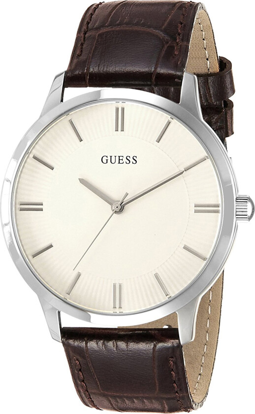 Herreklokke W0664G2 Hvit/Lær Ø40 mm