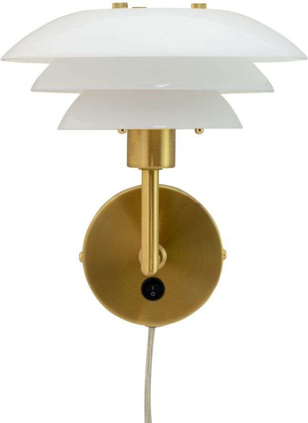 - DL20 Vegglampe Opal/Brass