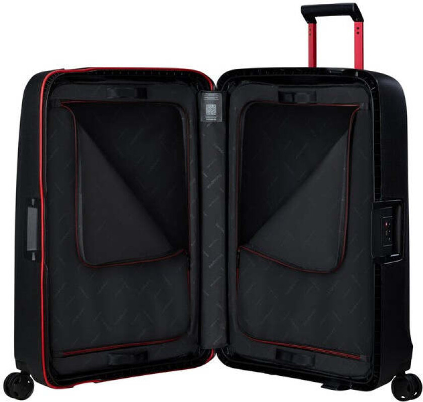 ESSENS™ hard stor koffert 75 cm 4 hjul Charcoal/Red