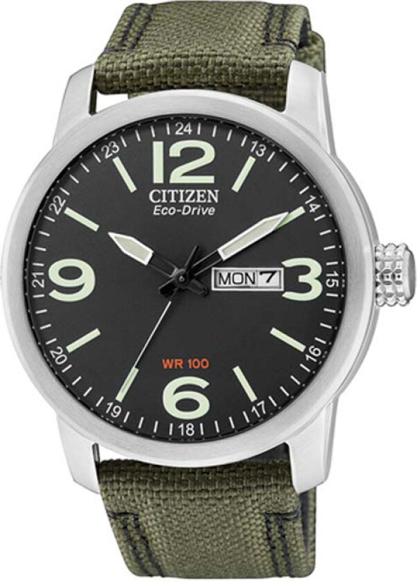 Herreklokke BM8470-11EE Sport Sort/Tekstil Ø42 mm