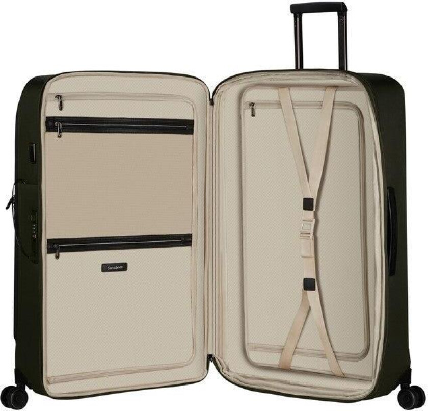 Splendix stor utvidbar koffert med 4 hjul 79 cm Green/Black