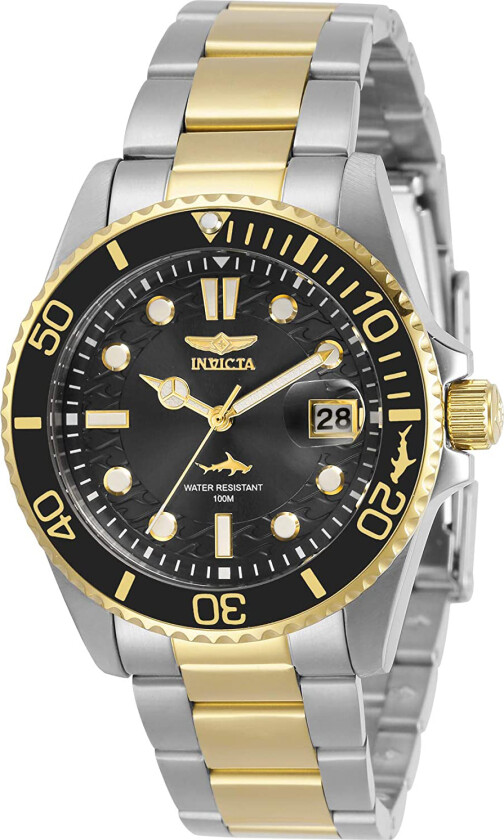 Dameklokke 30483 Pro Diver Sort/Gulltonet stål Ø38 mm