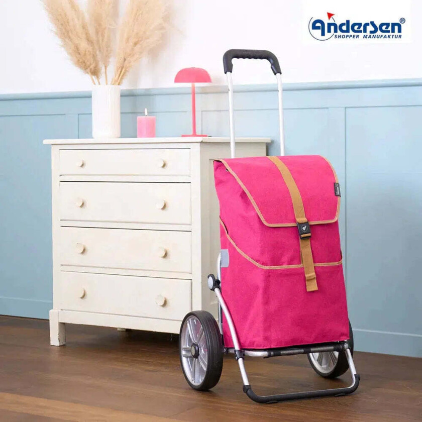 Andersen Royal Shopper AUKE Trillebag 46 Liter Rubin