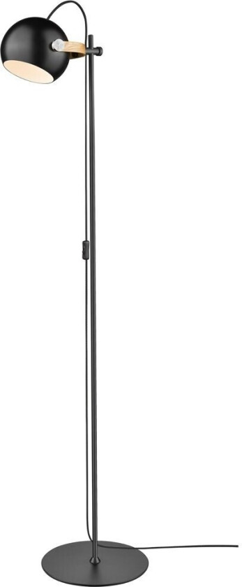 - D.C Gulvlampe Ø18 Black/Oak