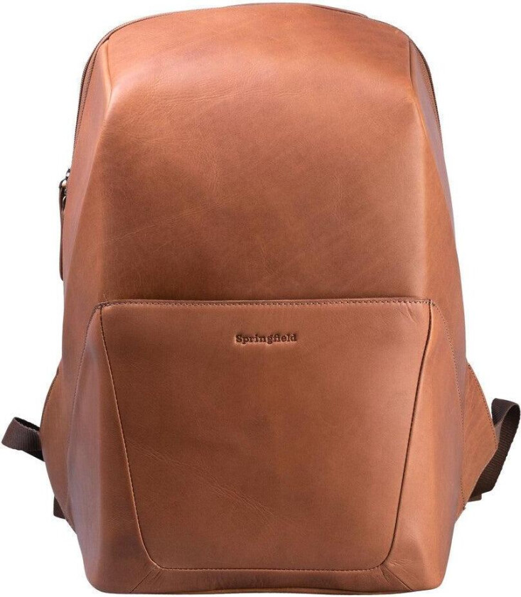 Pc-sekk i Wax Pullup skinn Cognac