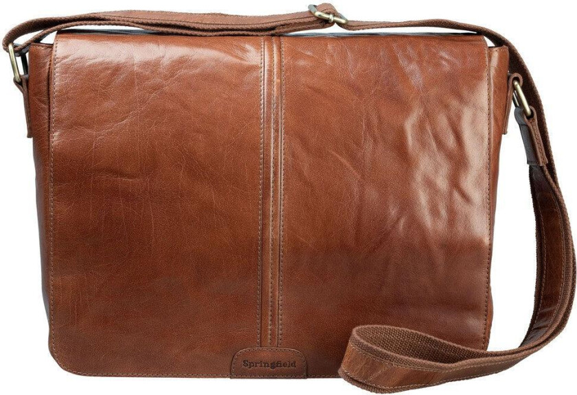 Crossover Pc-veske i skinn 15" Cognac