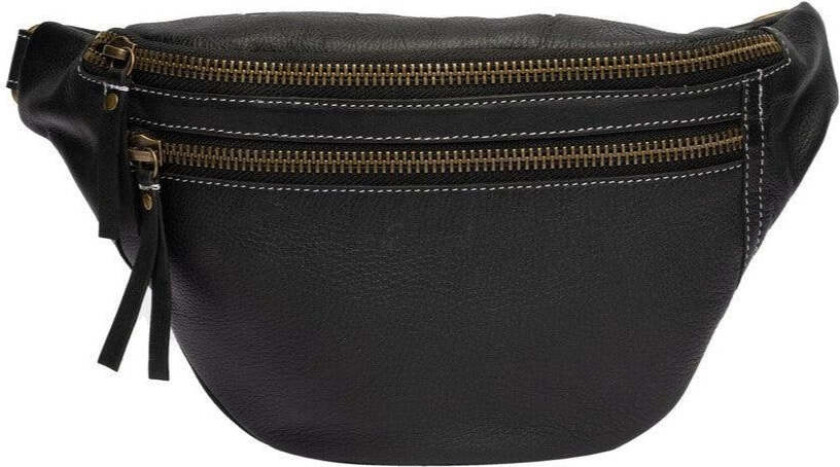 Ellie Urban stor bumbag i skinn Svart
