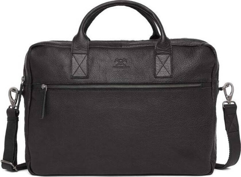 Prato Axel Skinn Pc veske med 2 hovedrom 15,6" Svart