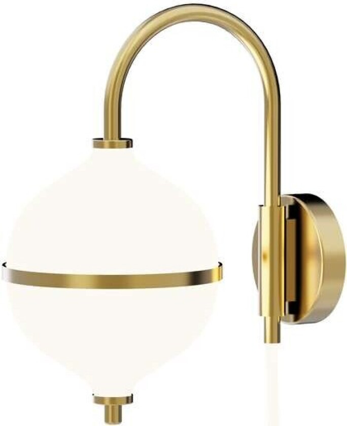- Eternal Moonlight Vegglampe Small Raw Brass/Opal/White