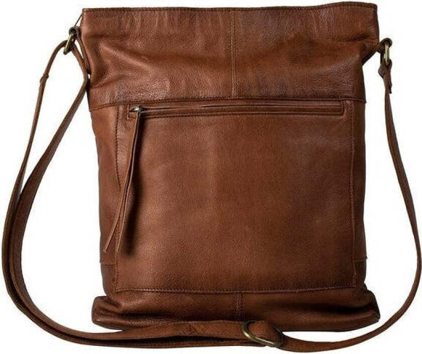Storslet skulderveske i skinn Walnut