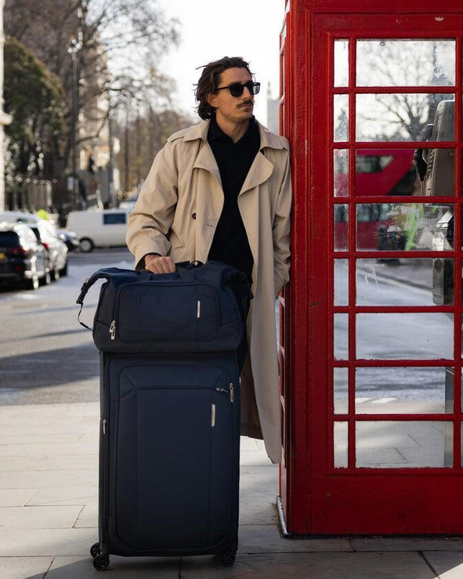 RESPARK ekspanderende stor koffert 79 cm/ 140 liter Midnight Blue