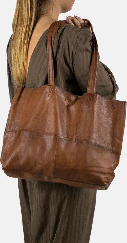 Marlo Urban skulderveske i skinn Walnut