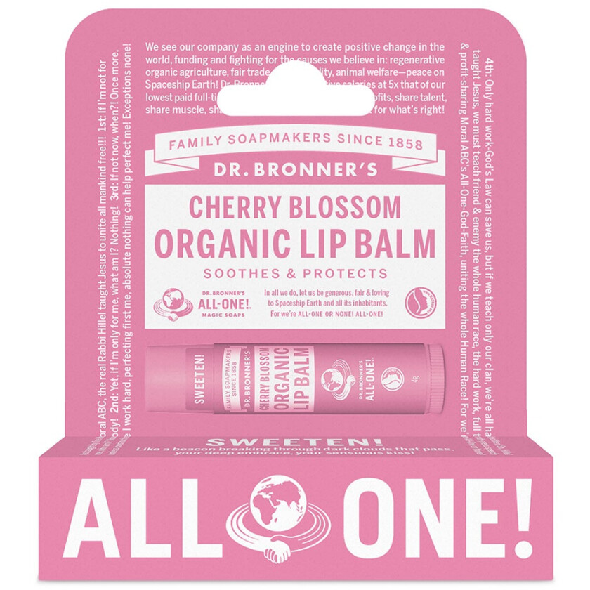 Cherry Blossom Organic Lip Balm Hang Pack,   Leppepleie