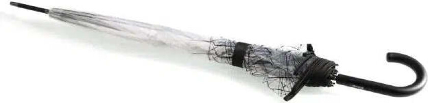 C.760 Lang gjennomsiktig paraply med buet håndtak