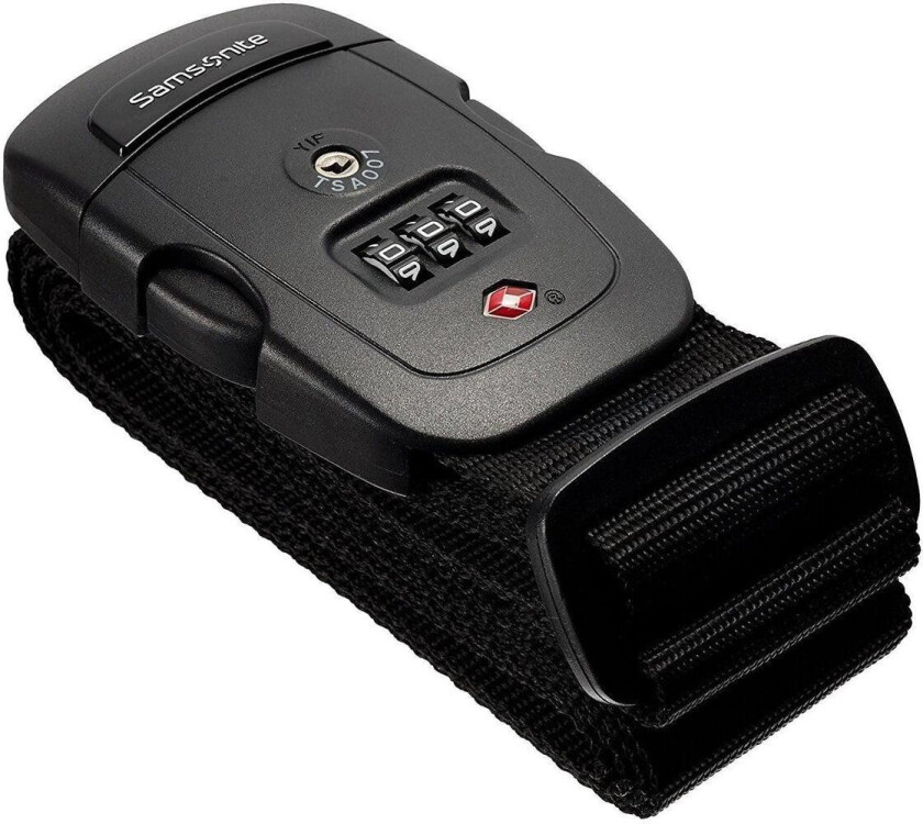 TSA kraftig bagasjestropp for ekstra sikkerhet på reisen Svart