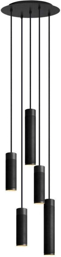 - Patrone Cluster 5 Pendel Svart Brun Messing