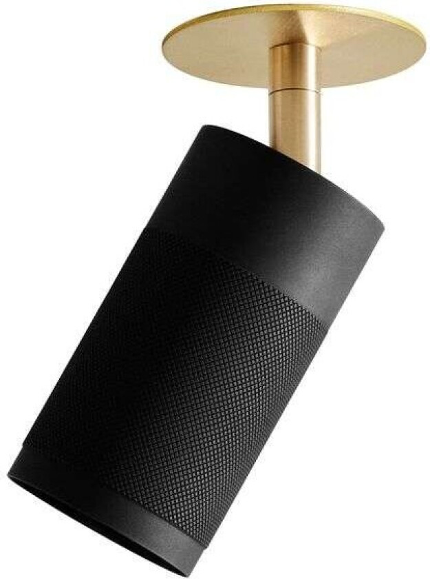 - Patrone Recessed Taklampe w/Coverplate Black Browned Brass