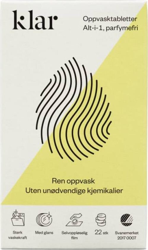Klar Maskinoppvask 22stk