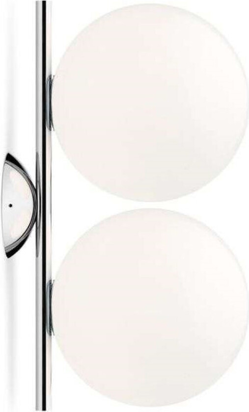 - IC C/W1 Double Taklampe/Vegglampe Krom