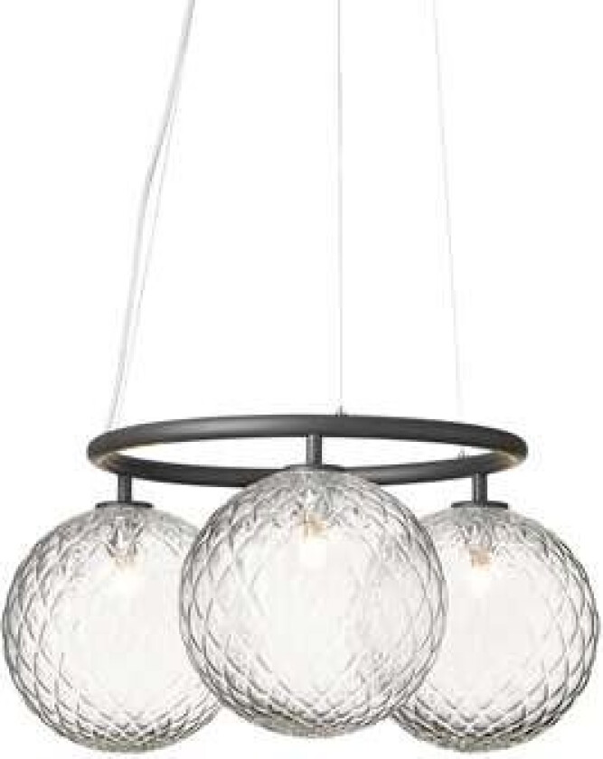 - Miira 3 Circular Lysekrone Rock Grey/Optic Clear