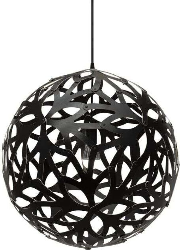 - Floral Pendel Ø80 Svart