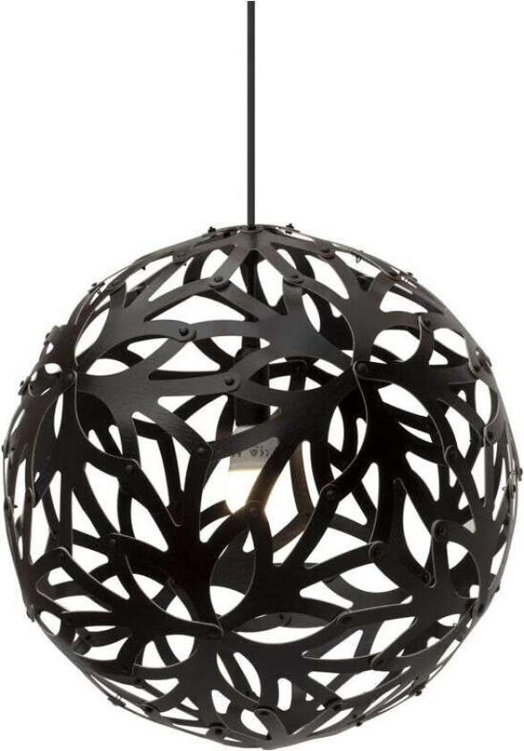 - Floral Pendel Ø40 Svart 2 Sider