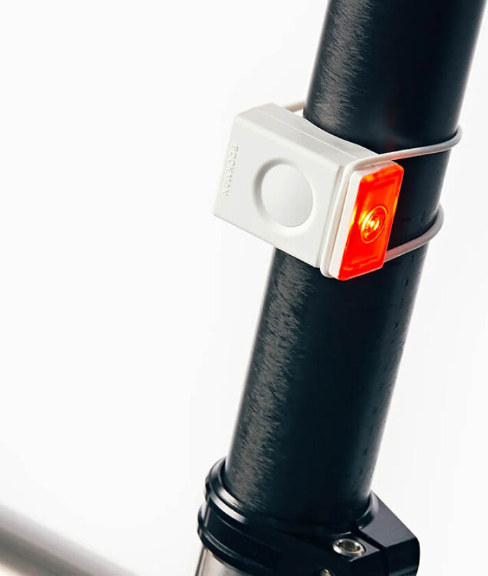 Oppladbar sykkellykt mini, Baklykt Hvit