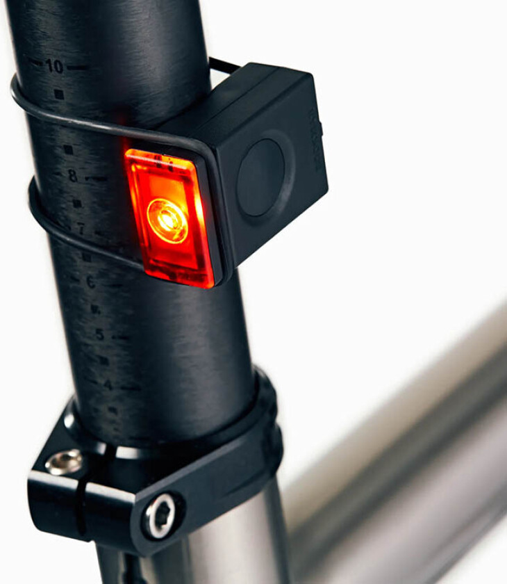 Oppladbar sykkellykt mini, Baklykt Svart
