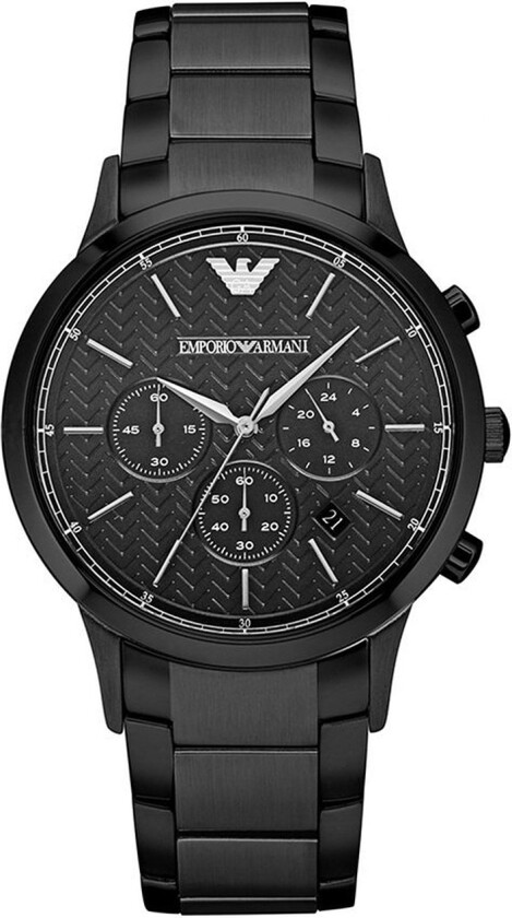 Herreklokke AR2485 Renato Sort/Stål Ø43 mm