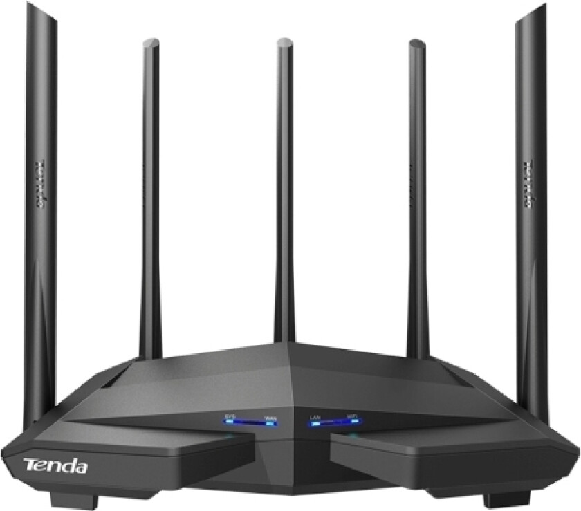 Tenda Ac11, Wi-Fi 5 (802.11Ac), Dobbelbånd (2.4 Ghz / 5 Ghz), Ethernet/Bredbåndsforbindelse, Sort, Frittstående Router