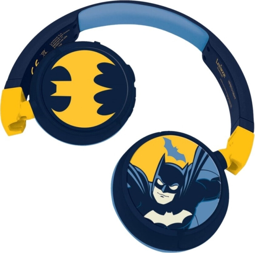Batman - Hodetelefoner Med Mikrofon - On-Ear - Bluetooth - Trådløs, Kablet - 3,5 Mm Jakk