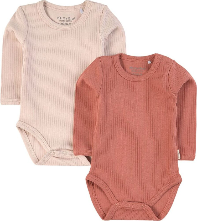 2-Pack Rib Baby Bodyer Canyon Rose | Rosa | 92 (1,5-2) cm