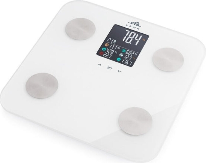 Eta Lena Square White Electronic Personal Scale