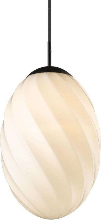 - Twist Egg Pendel Ø25 Opal/Black