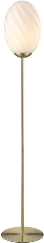 - Twist Oval Gulvlampe Opal/Brass