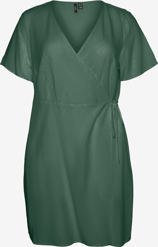Omslagskjole vmcMymilo S/S Short Wrap Dress Wvn - Grønn